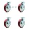 Service Caster 8 Inch Poly on Aluminum Caster Set with Roller Bearing 4 Brake 2 Swivel Lock SCC SCC-30CS820-PAR-TLB-BSL-2-TLB-2 - alternate 1